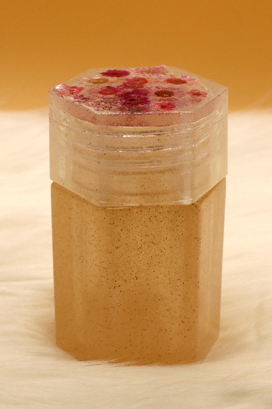 Champagne Bubble Floral Twist-top Jar - UncommonObjects-Handmade