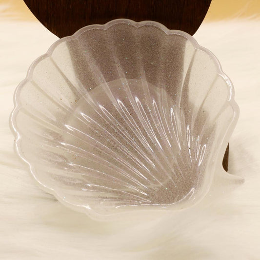 Pearl Glitter Seashell Shaped Dish - UncommonObjects-Handmade