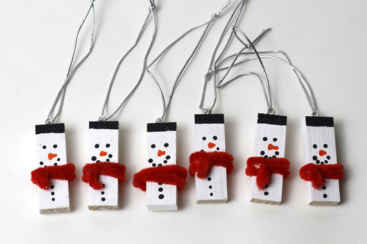 Small Snowmen Ornaments - UncommonObjects-Handmade